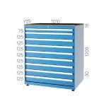 11201 – TOOL CABINET WITH 14 DRAWERS