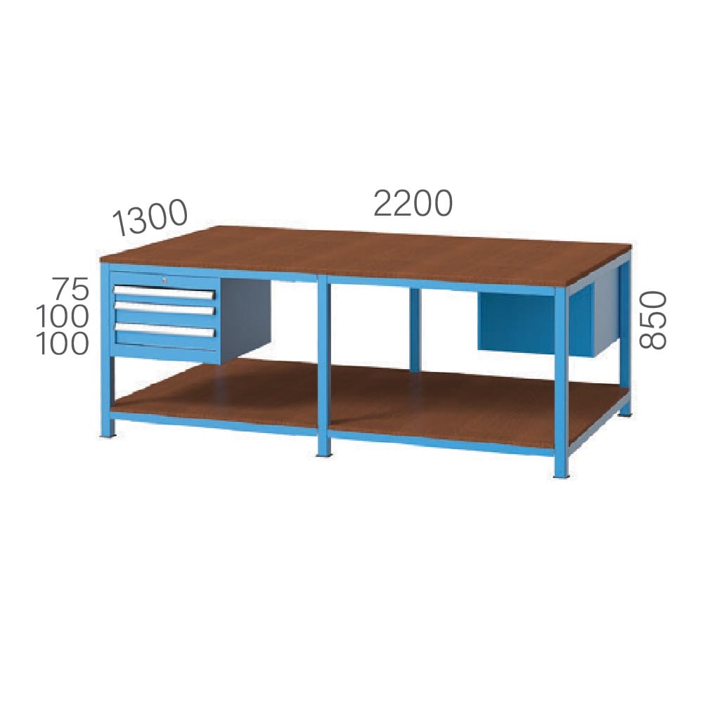 3350 – DOUBLE SIDED WORKBENCH WITH 6 DRAWERS 3350 – DOUBLE SIDED WORKBENCH WITH 6 DRAWERS