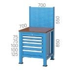 3684 – WORKBENCH WITH PEGBOARD, LIGHTNING SYSTEM  AND 28 LINBIN BOXES