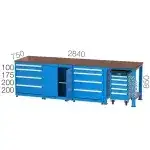 3905 – WORKBENCH WITH 5 DRAWERS AND CUPBOARD