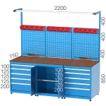 3905 – WORKBENCH WITH 5 DRAWERS AND CUPBOARD
