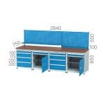 3426 – WORKBENCH WITH 8 DRAWERS AND 2 CUPBOARDS