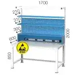 3664 – ESD PLATE FIXED ELECTRONICS WORKBENCH WITH TOOL TROLLEY