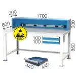 3664 – ESD PLATE FIXED ELECTRONICS WORKBENCH WITH TOOL TROLLEY