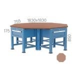 3855 – OCTAGON WORKBENCH WITH 8 DRAWERS
