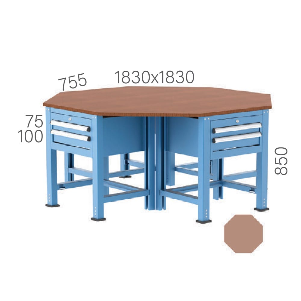 3855 – OCTAGON WORKBENCH WITH 8 DRAWERS 3855 – OCTAGON WORKBENCH WITH 8 DRAWERS