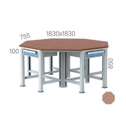 3880 – OCTAGON WORKBENCH WITH 4 DRAWERS