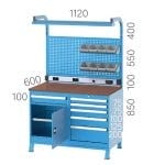 3432 – WORKBENCH WITH 6 DRAWERS AND PEGBOARD