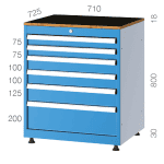 75202 – TOOL CABINET WITH 6 DRAWERS