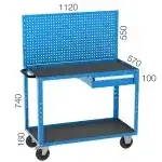 8004 – MOBILE WORKBENCH WITH 2 DRAWERS