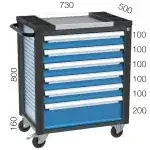 8517 – TOOL TROLLEY WITH 7 DRAWERS