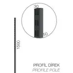 8900-35.200 – ASKI PANOSU İÇİN PROFİL DİREK – 2000 MM UZUNLUĞUNDA