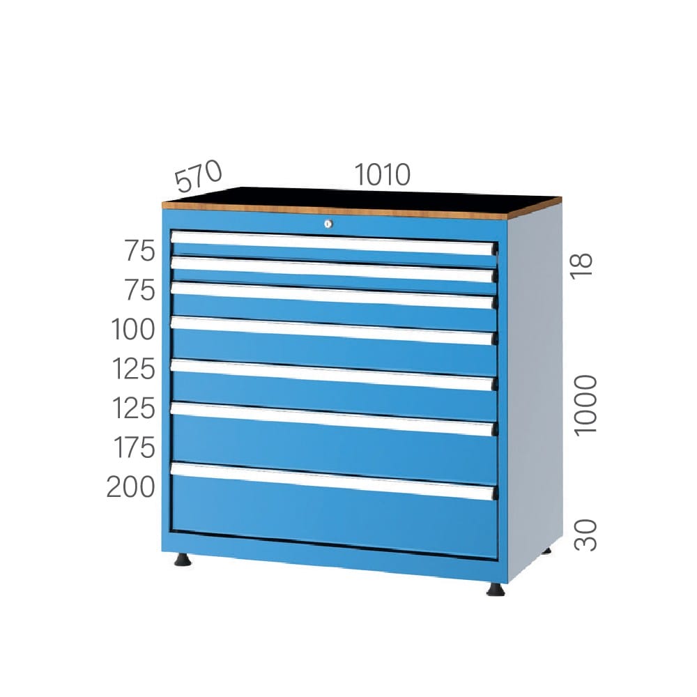 10100 – 7 ÇEKMECELİ DOLAP
