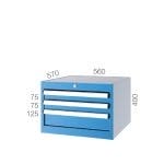 5040 – TOOL CABINET WITH 3 DRAWERS