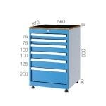 5081 – TOOL CABINET WITH 9 DRAWERS