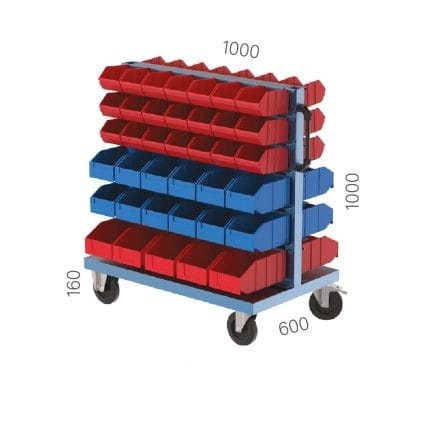 4083 – MOBILE PLASTIC BIN STAND
