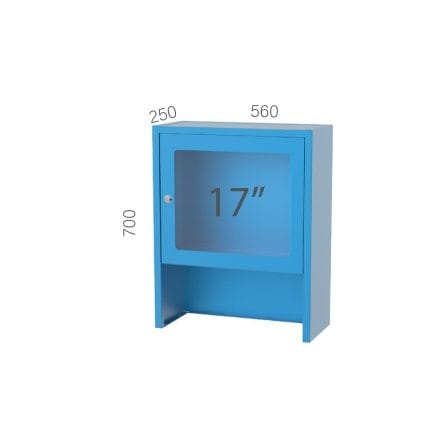 7365- DESKTOP MONITOR CASE WITH PLEXIGLASS DOOR