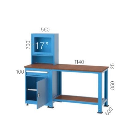 7422 – SINGLE DRAWER PC CABINET WITH WORKBENCH
