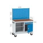8155 – MOBILE WORKBENCH WITH 4 DRAWERS , CUPBOARD AND LIGHTING SYSTEM