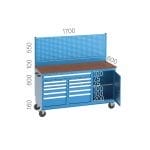 8435 – MOBILE WORKBENCH WITH 17 DRAWERS