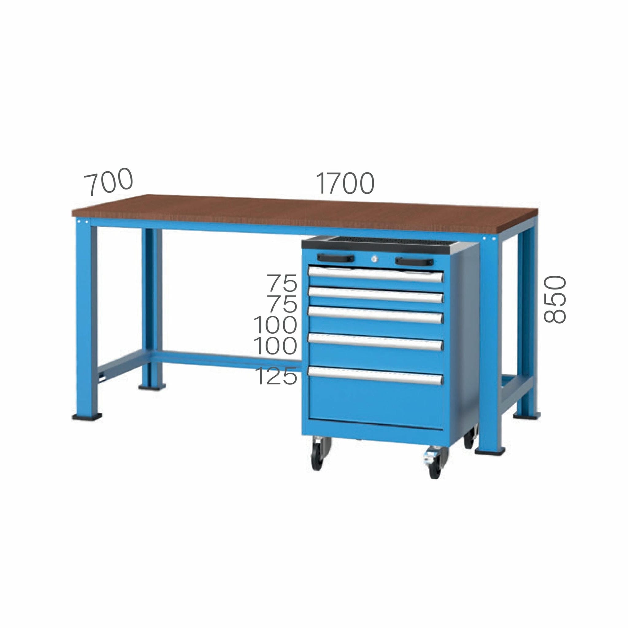 3330 – BASIC WORKBENCH WITH TOOL TROLLEY 3330 – BASIC WORKBENCH WITH TOOL TROLLEY