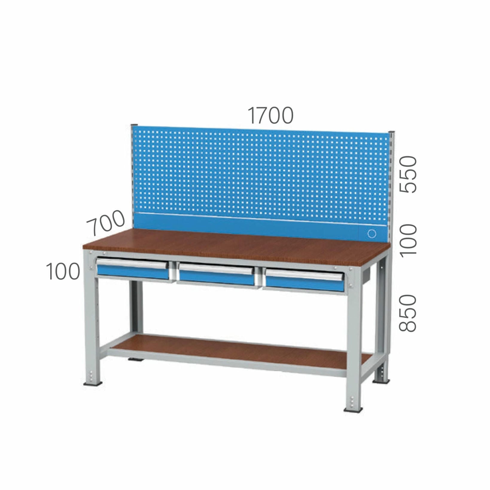 3760 – WORKBENCH WITH 3 DRAWER AND TOOL PANEL 3760 – WORKBENCH WITH 3 DRAWER AND TOOL PANEL