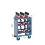 2170 – TOOL CABINET WITH 2 PULL-OUT CNC SHELVES 3 DRAWERS 2 HEIGHT ADJUSTABLE SHELF