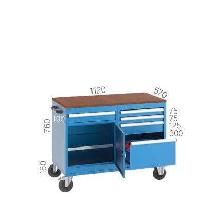 2326 – 5 ÇEKMECELİ, 1 KAPAKLI CNC DOLABI, ÇALIŞMA MASASI