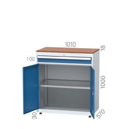 6071 – INDUSTRIAL CABINET WITH DRAWER, SHELF AND LOCKABLE DOOR