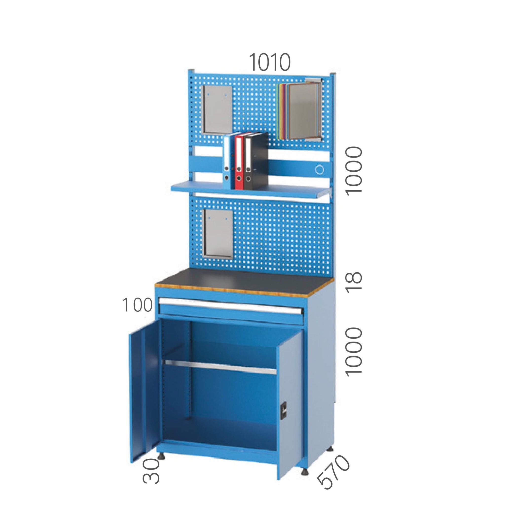 6074 – INDUSTRIAL CABINET WITH SINGLE DRAWER, FILE SHELF AND PEGBOARD 6074 – INDUSTRIAL CABINET WITH SINGLE DRAWER, FILE SHELF AND PEGBOARD