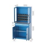 7490 – FIRE EQUIPMENT CABINET WITH DIVIDED SHELVES AND PLEXIGLASS DOORS