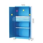 6185 – 2 ÇEKMECELİ İÇİ ASKI SACLI MALZEME DOLABI