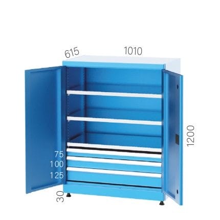 6214 – 3 ÇEKMECELİ 3 SABİT RAFLI KAPILI DOLAP