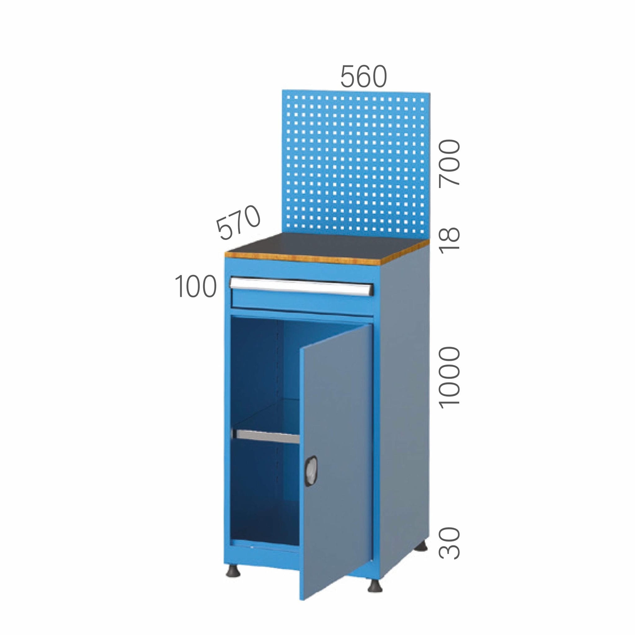 6720 – SINGLE DRAWER CABINET WITH CUPBOARD AND PEGBOARD 6720 – SINGLE DRAWER CABINET WITH CUPBOARD AND PEGBOARD