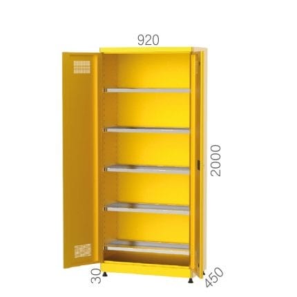 7455 – CHEMICAL STORAGE CABINET WITH 5 SHELVES