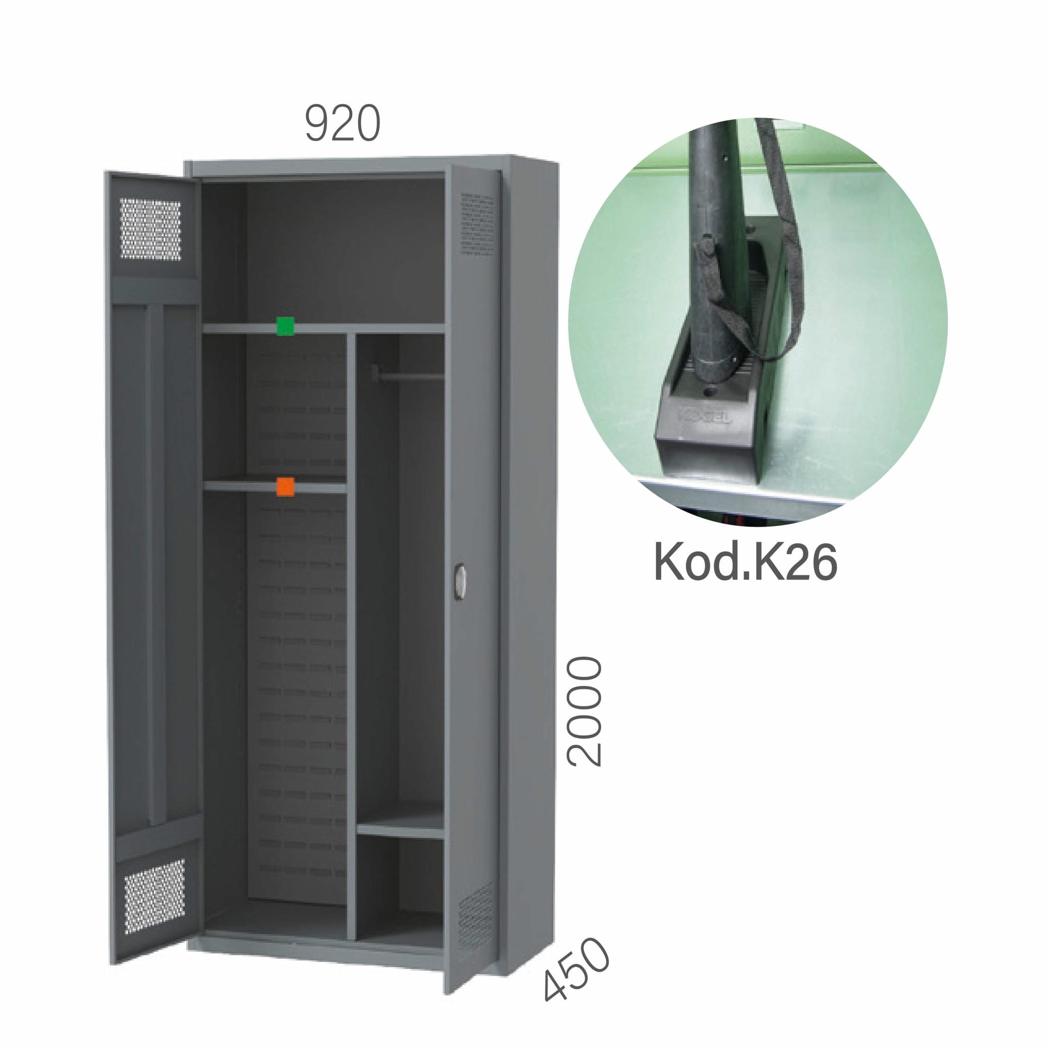 7610 – GUN CABINET WITH 5 COMPARTMENTS 7610 – GUN CABINET WITH 5 COMPARTMENTS