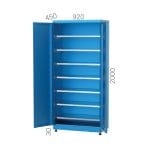 6226 – 7 RAFLI, PLEKSİ KAPILI MALZEME DOLABI