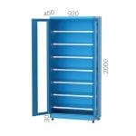 6155 –  SHORT MATERIAL CABINET WITH 5 SEPARATED SHELVES