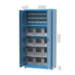 6364– MATERIAL CABINET WITH 4 DRAWERS AND DOORS WITH PEGBOARDS