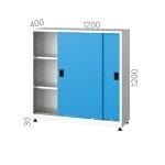 6550 – 4 RAFLI, PLEKSİ SÜRGÜ KAPILI DOLAP