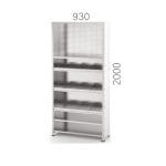 20940 – CLOSED SIDE GALVANIZED METAL SHELF UNIT WITH 9 SHELVES AND 15 DIVIDERS (930X310X2000MMH)
