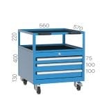 5070 – TOOL TROLLEY WITH 5 DRAWERS