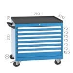 8506 – INDUSTRIAL TYPE TOOL CART 6 DRAWERS (710X570X850mm)